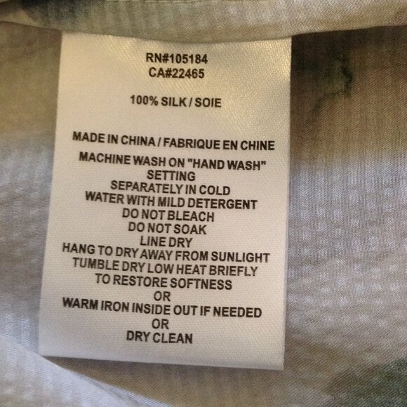 VTG Go by Go Silk "S" Floral, Long sleeve Silk Blouse, Vivid Colors, Quiet Lux - Picture 4 of 4